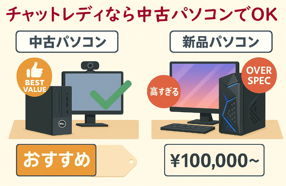 在宅チャットレディに必要なパソコン・スペックはコレ！初期費用を安く 